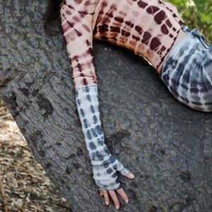 Parker Blue Fingerless Gloves/Arm-warmers